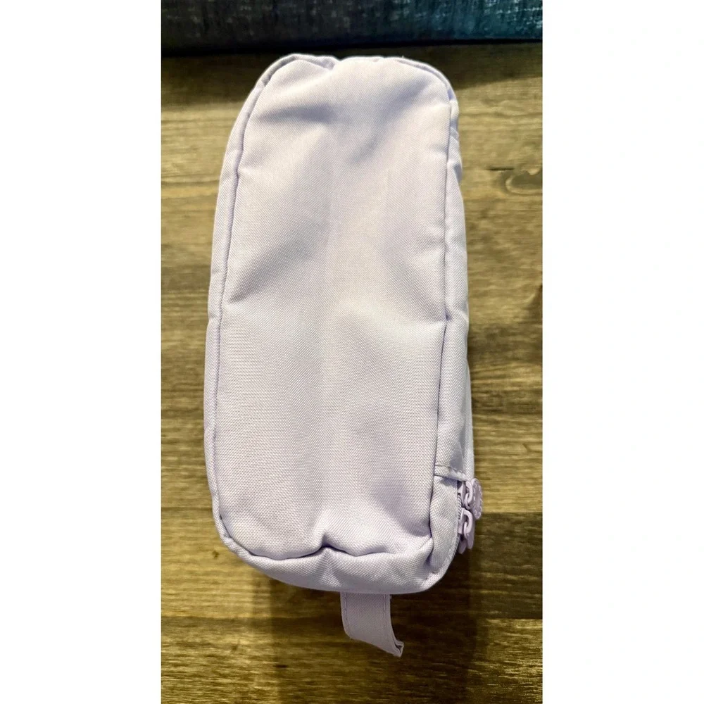 Angoo Pencil Case Large Capacity Lilac Purple Canvas Multi-Compartment Excellent